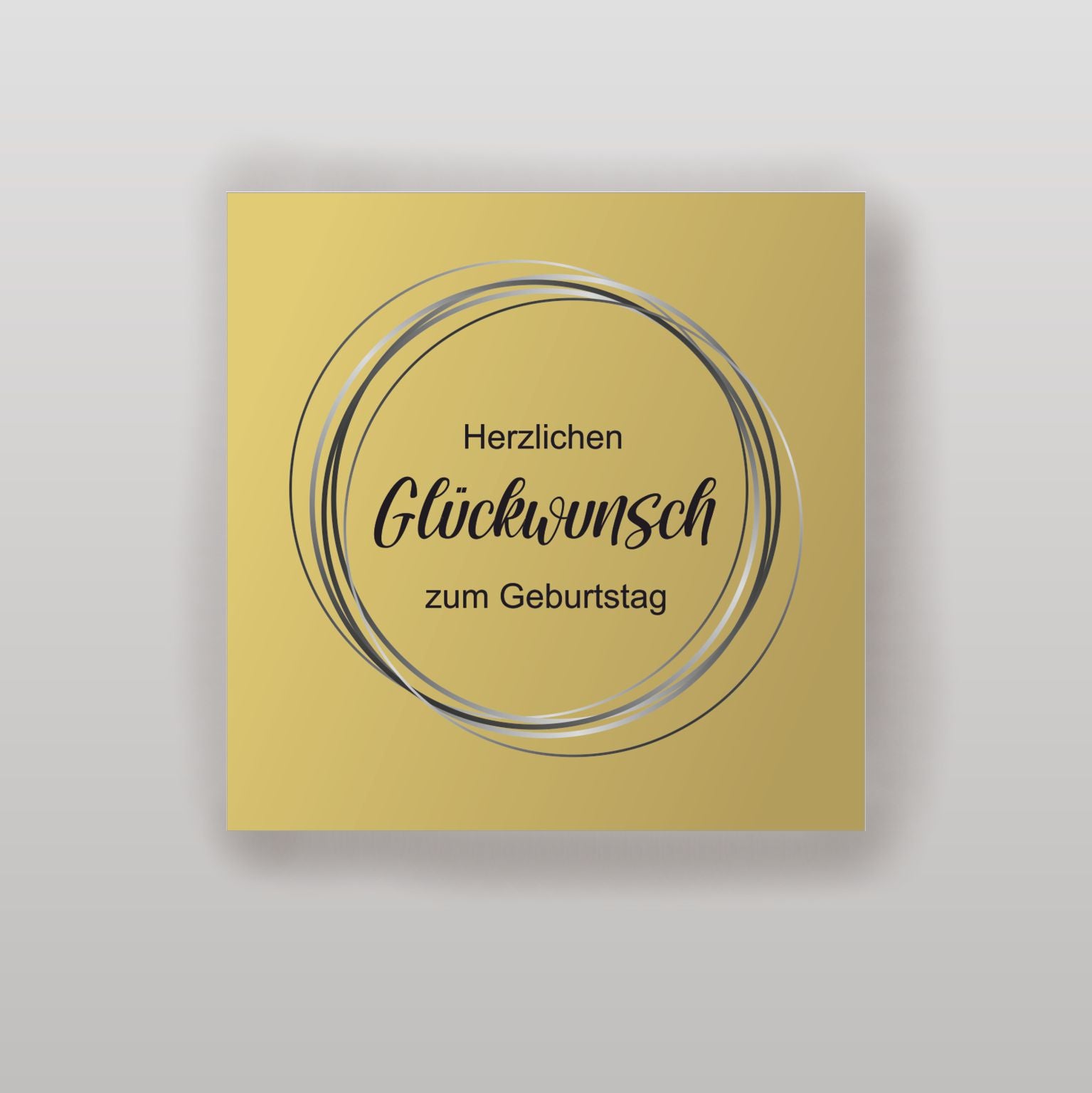 Magnetbox Gold/Braun - Herzlichen Glückwunsch zum Geburtstag
