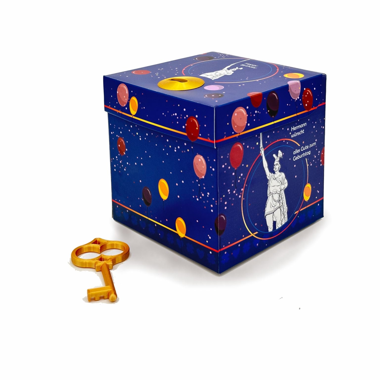 Schlossbox mit Schlüssel Geburtstag Hermannsdenkmal