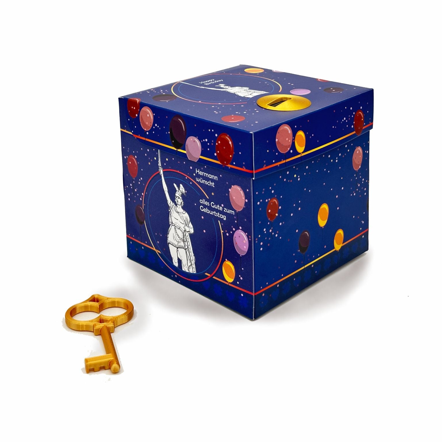 Schlossbox mit Schlüssel Geburtstag Hermannsdenkmal
