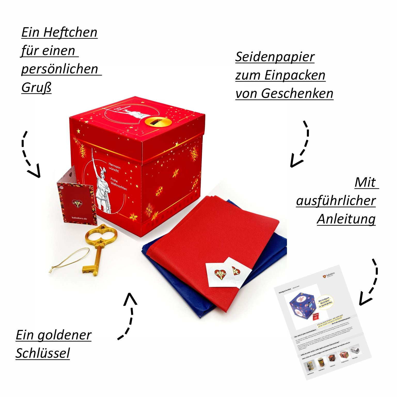 Schlossbox mit Schlüssel Weihnachten Hermannsdenkmal