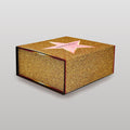 Glitzer-Magnetbox gold mit Stern - Walk of Fame