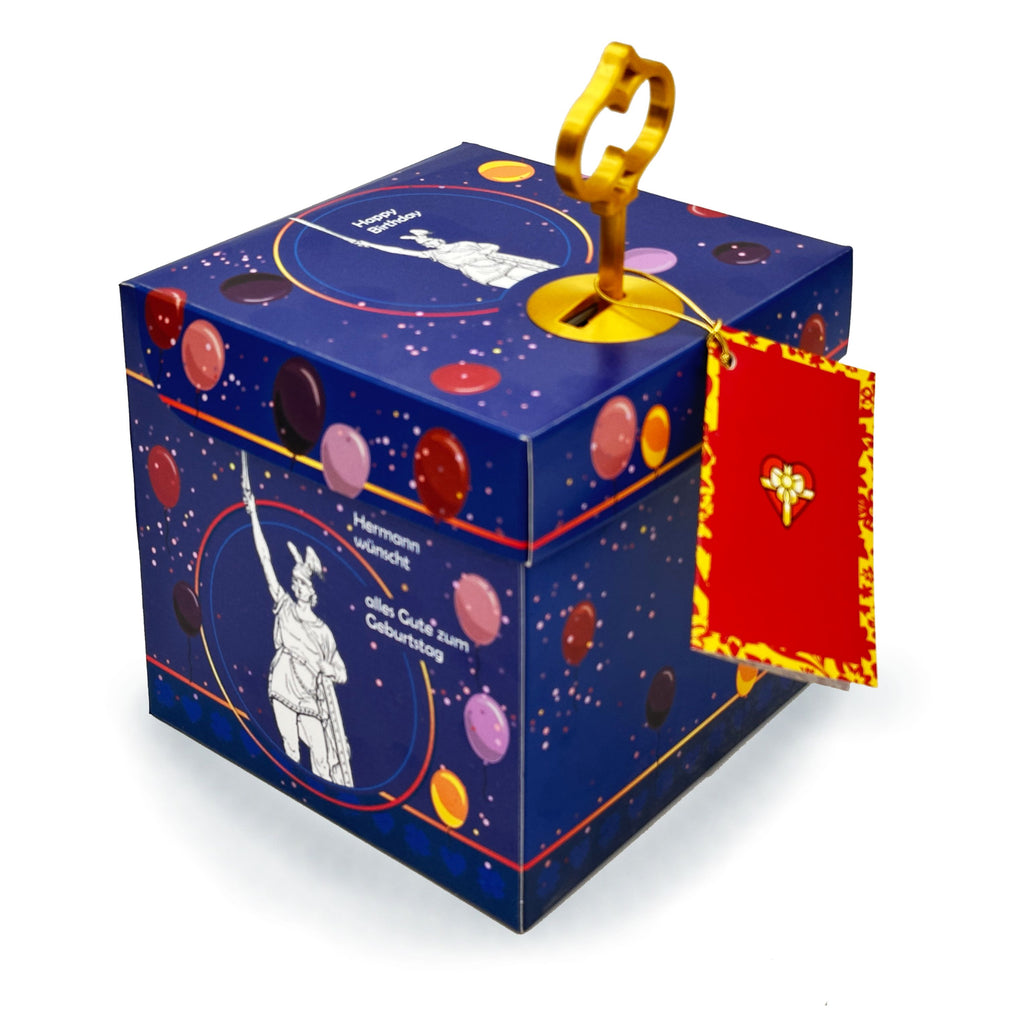 Schlossbox mit Schlüssel Geburtstag Hermannsdenkmal