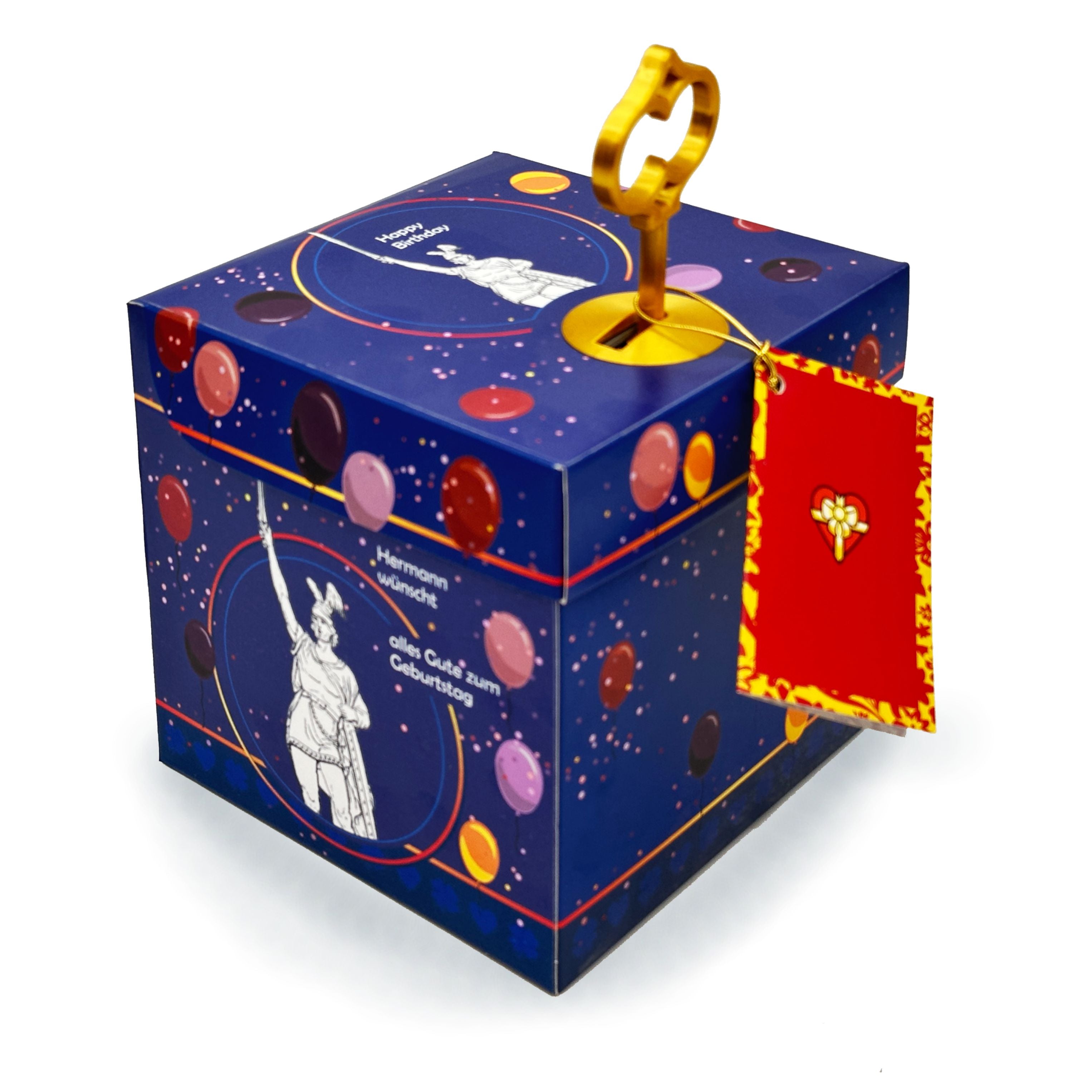 Schlossbox mit Schlüssel Geburtstag Hermannsdenkmal