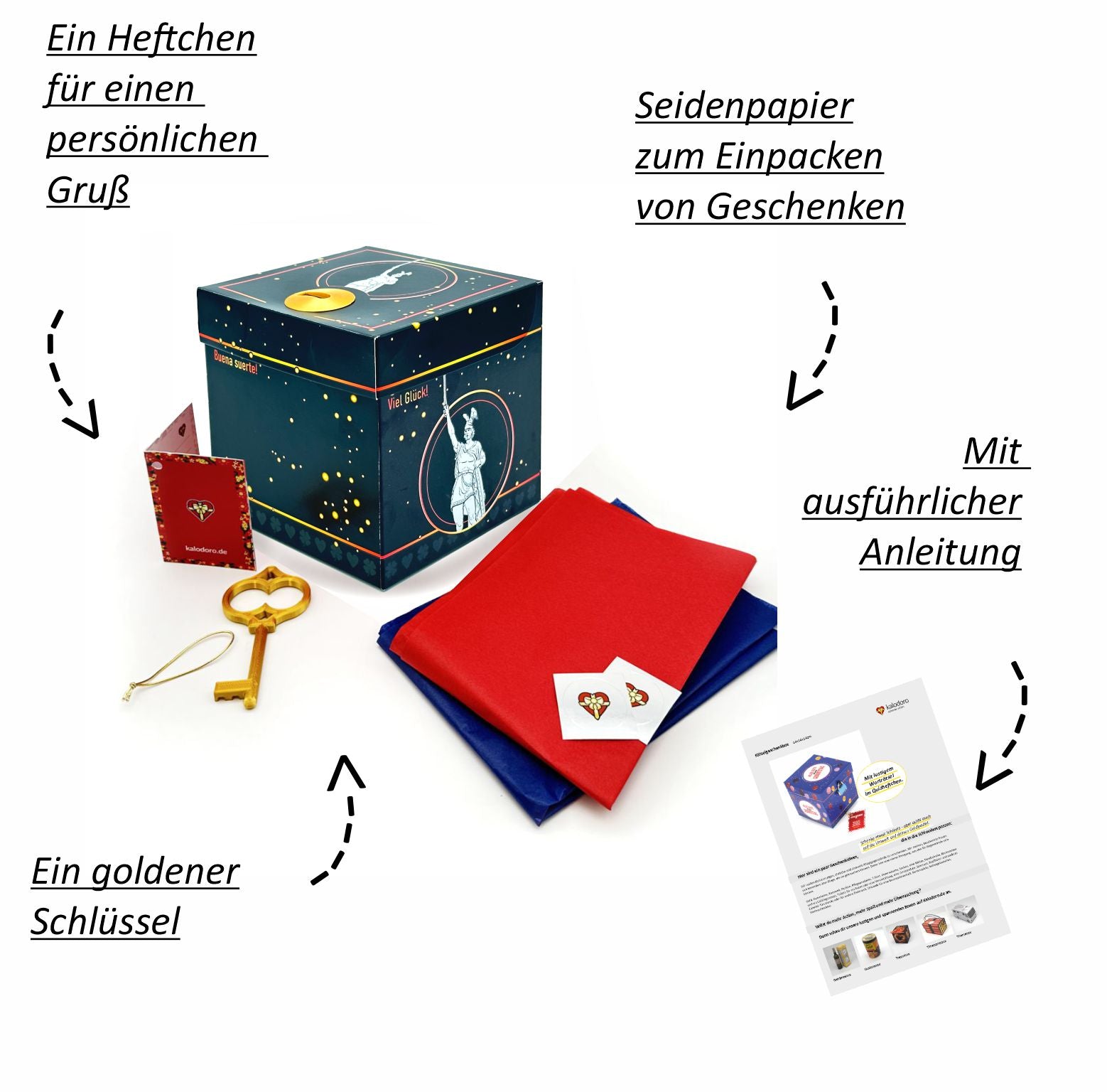 Schlossbox mit Schlüssel Glück Hermannsdenkmal