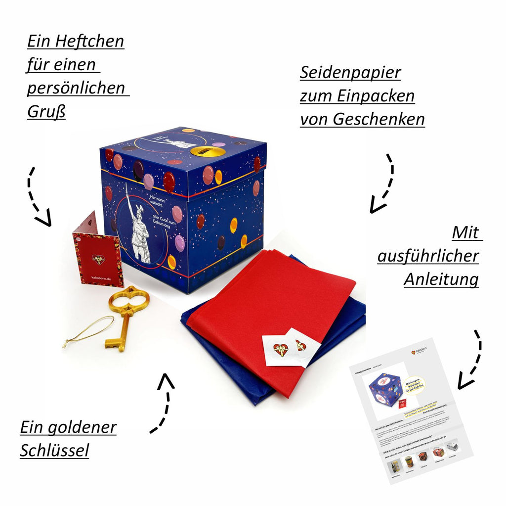 Schlossbox mit Schlüssel Geburtstag Hermannsdenkmal