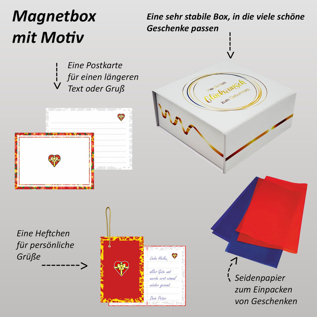 Magnetbox weiß - Herzlichen Glückwunsch zum Geburtstag
