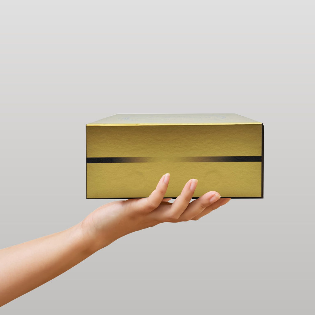Magnetbox Gold/Braun - Herzlichen Glückwunsch zum Geburtstag