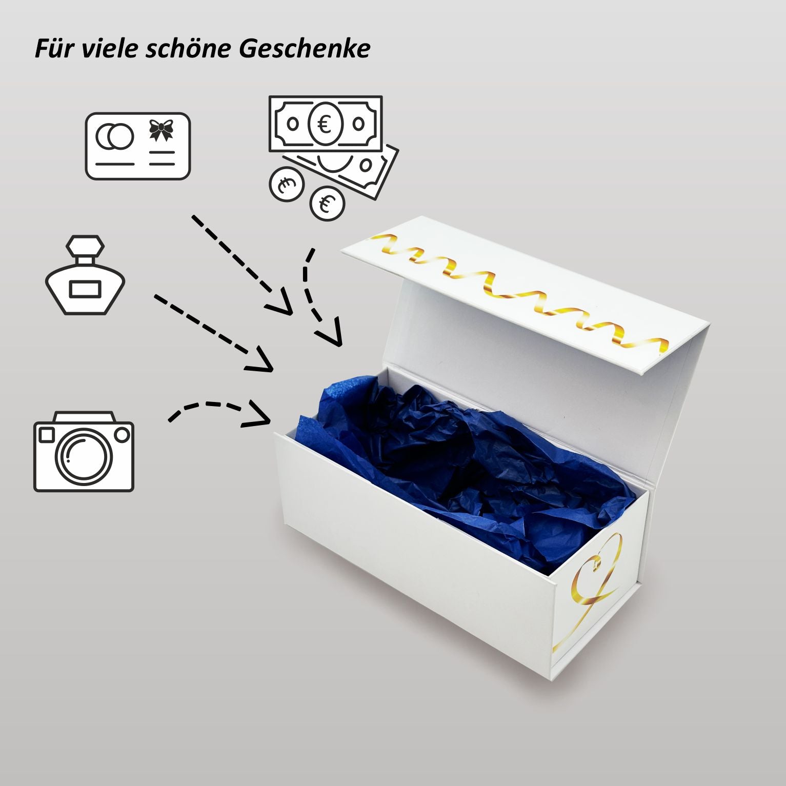 Magnetbox weiß mit 3D Herz