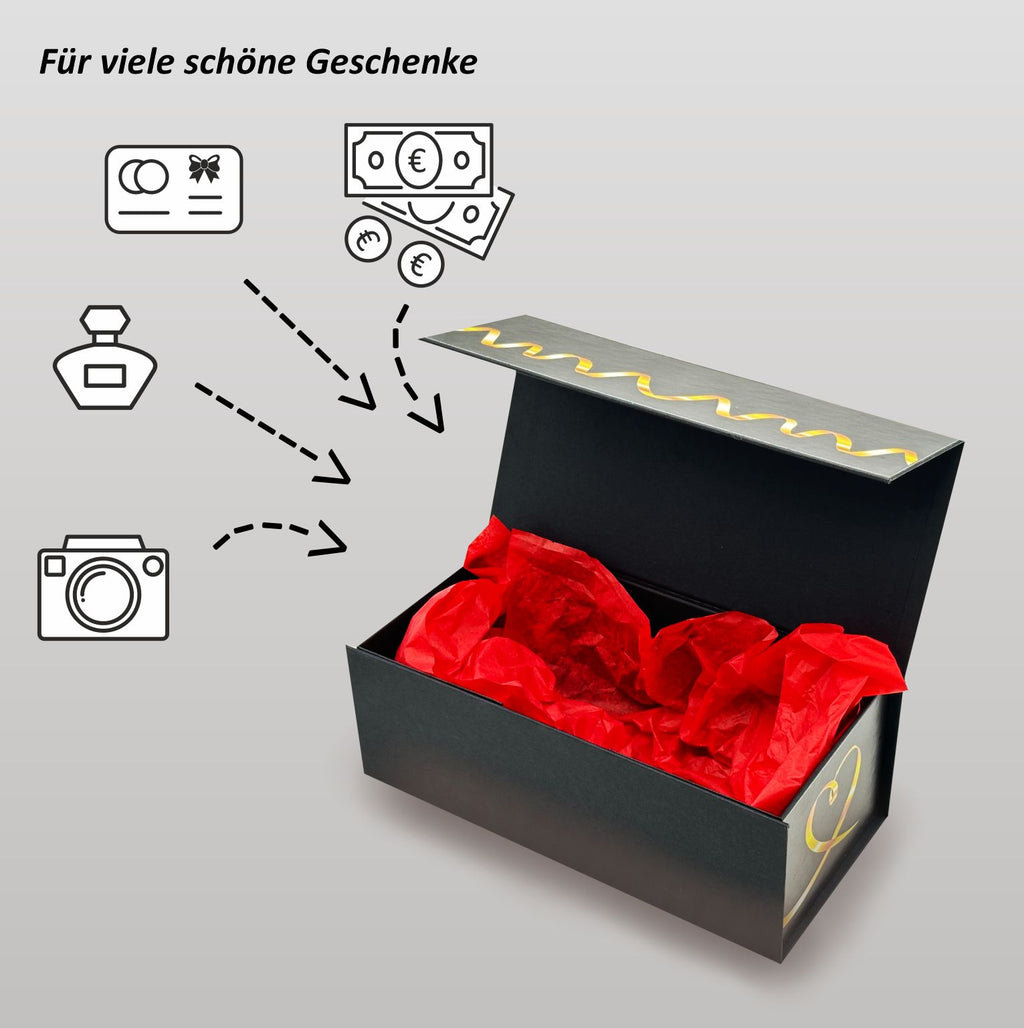 Magnetbox schwarz mit 3D Herz
