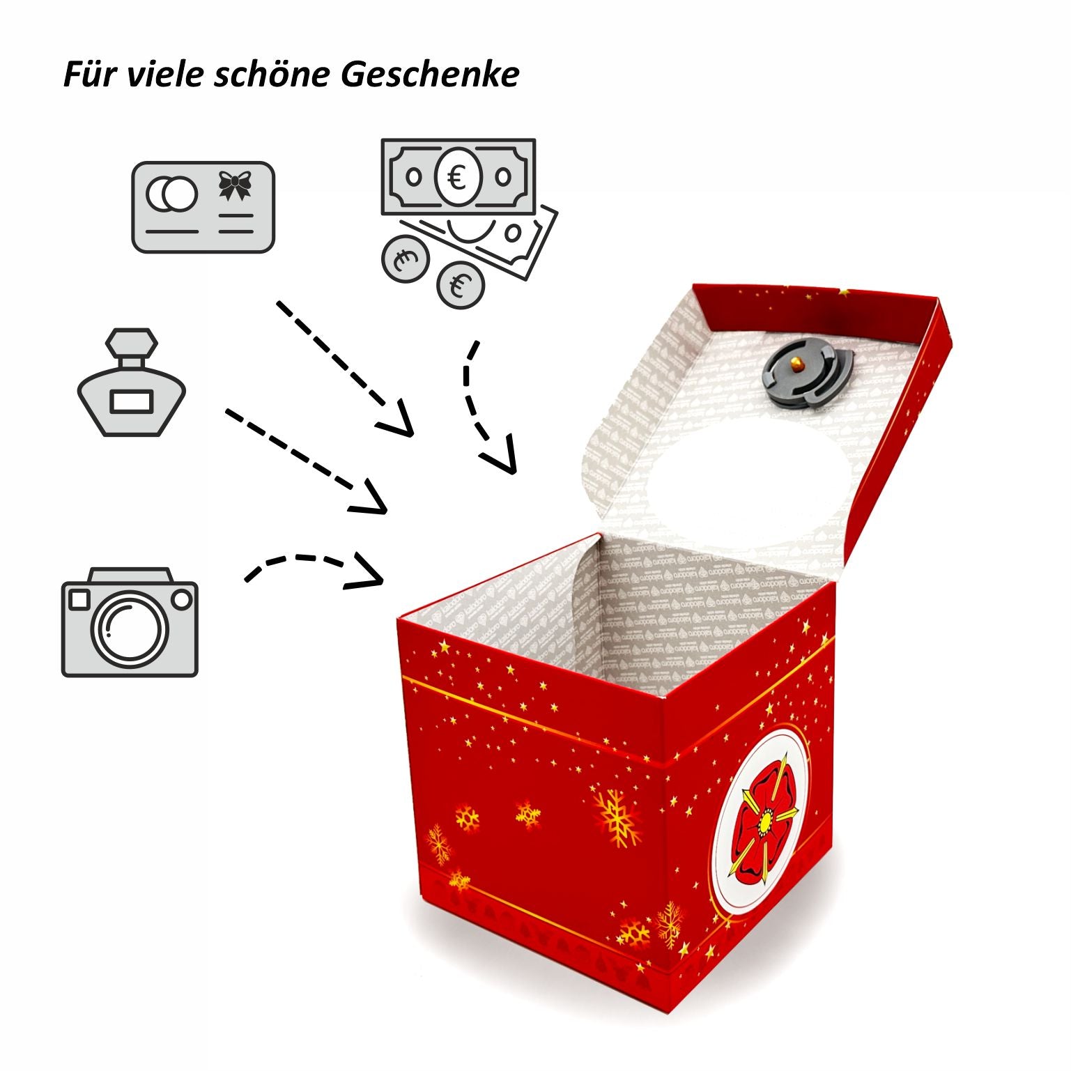 Schlossbox mit Schlüssel Weihnachten Lippische Rose