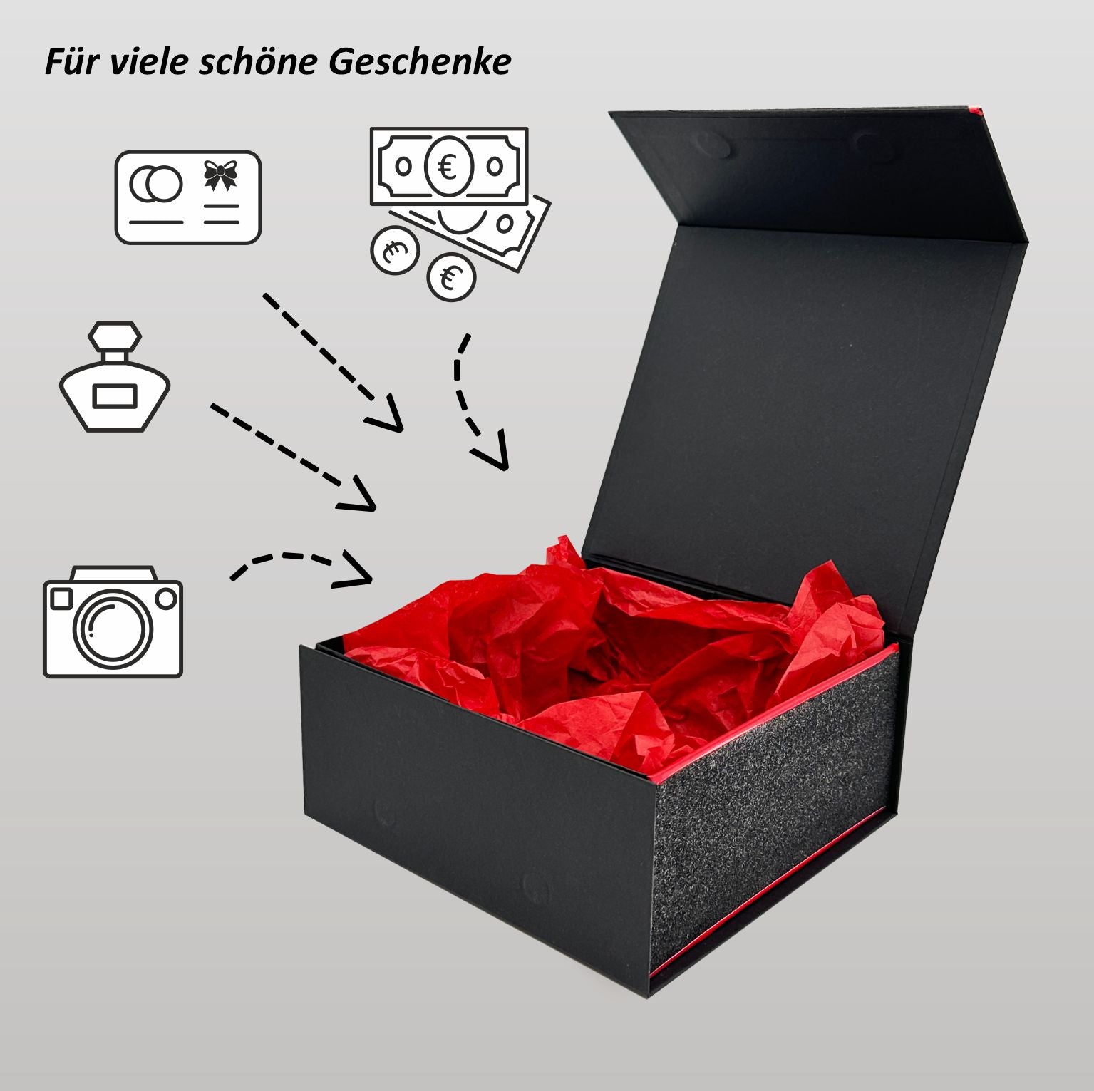 Glitzer-Magnetbox schwarz mit Stern - Walk of Fame