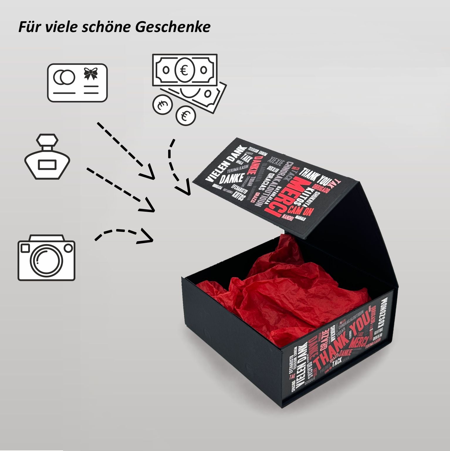 Magnetbox Danke schwarz
