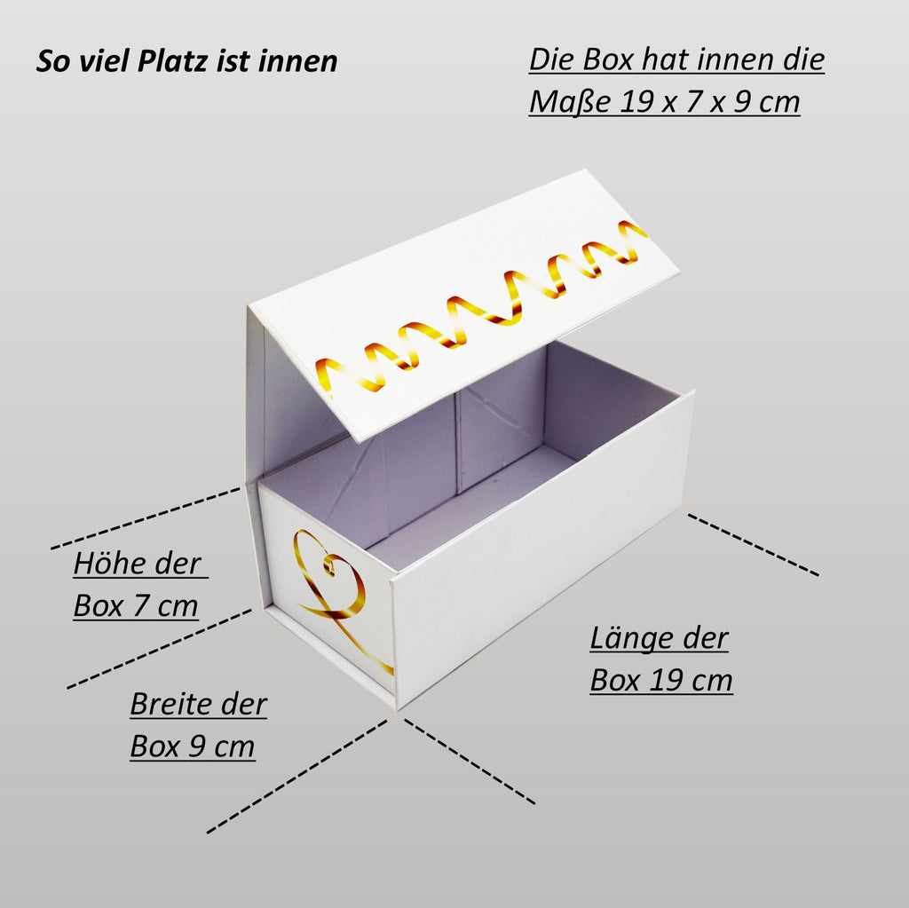 Magnetbox weiß mit 3D Herz