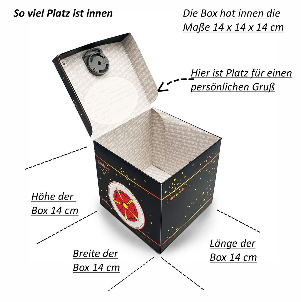 Schlossbox mit Schlüssel Glück Lippische Rose