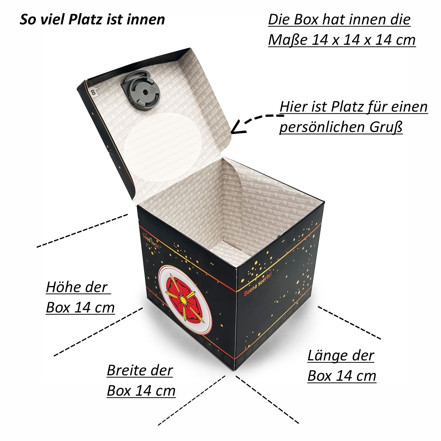 Schlossbox mit Schlüssel Glück Lippische Rose