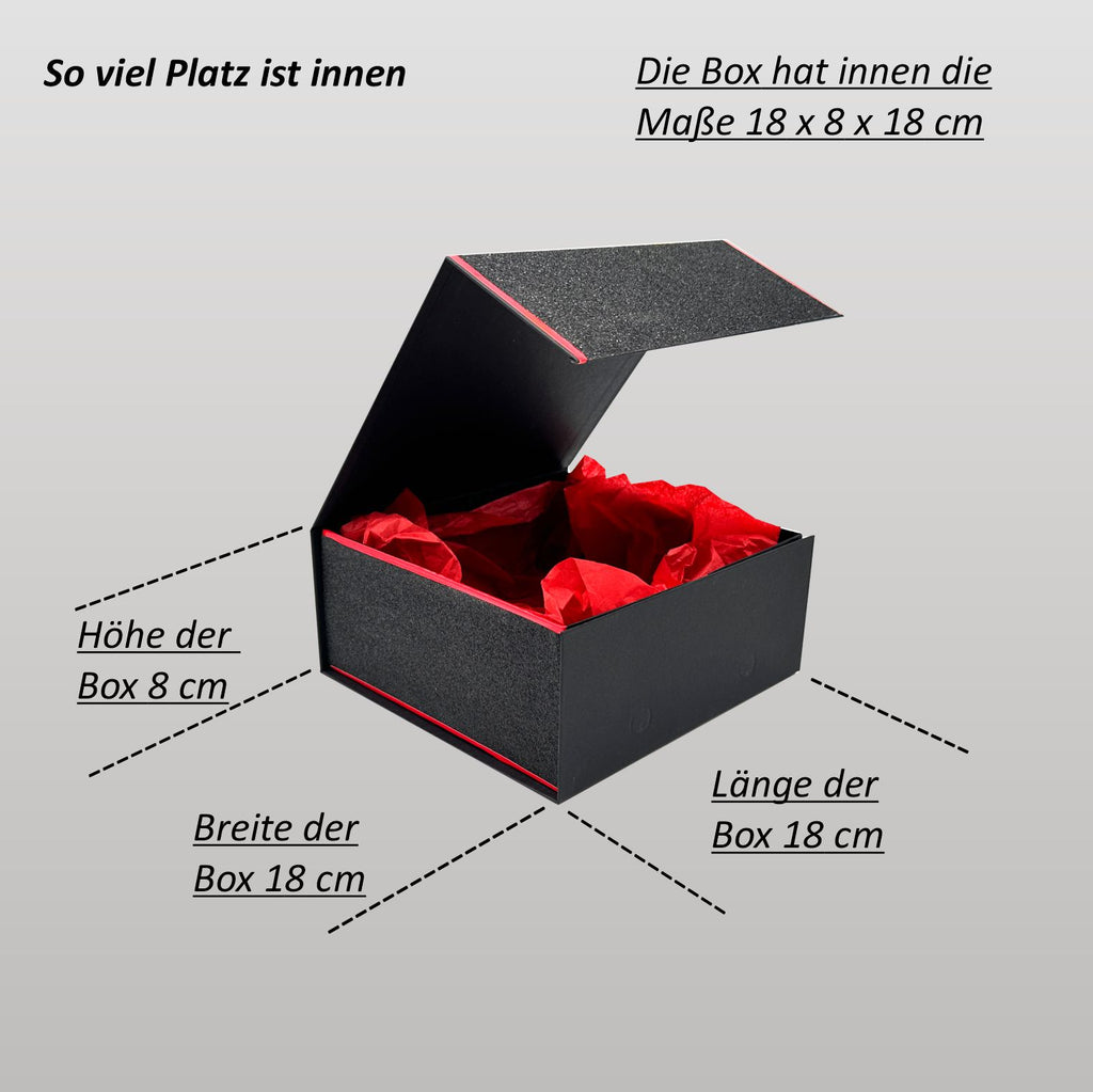 Glitzer-Magnetbox schwarz mit Stern - Walk of Fame