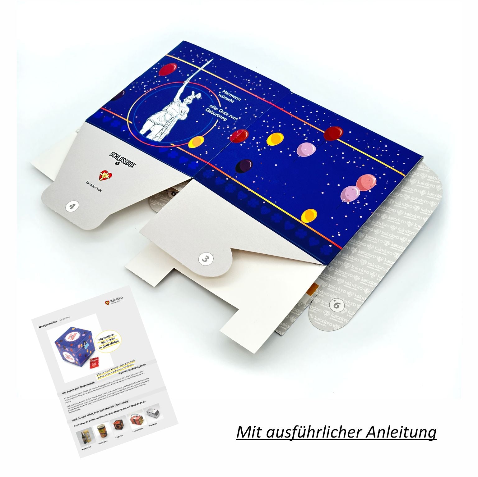 Schlossbox mit Schlüssel Geburtstag Hermannsdenkmal