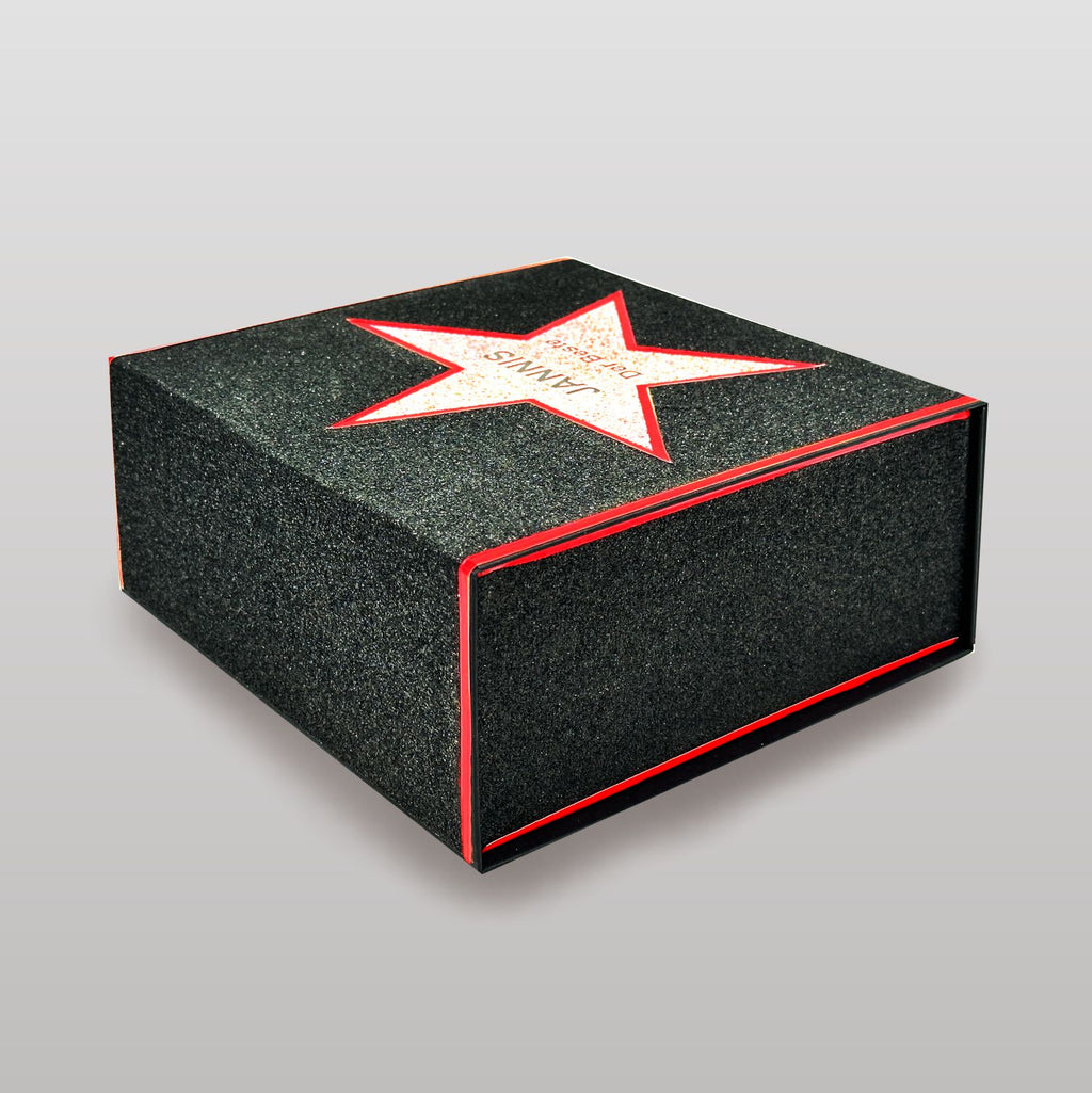 Glitzer-Magnetbox schwarz mit Stern - Walk of Fame