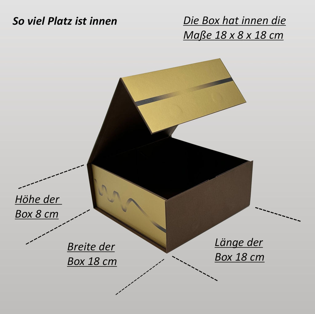 Magnetbox Gold/Braun - Herzlichen Glückwunsch zum Geburtstag