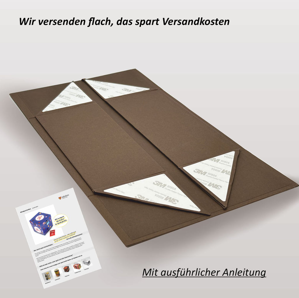 Magnetbox Gold/Braun - Herzlichen Glückwunsch zum Geburtstag