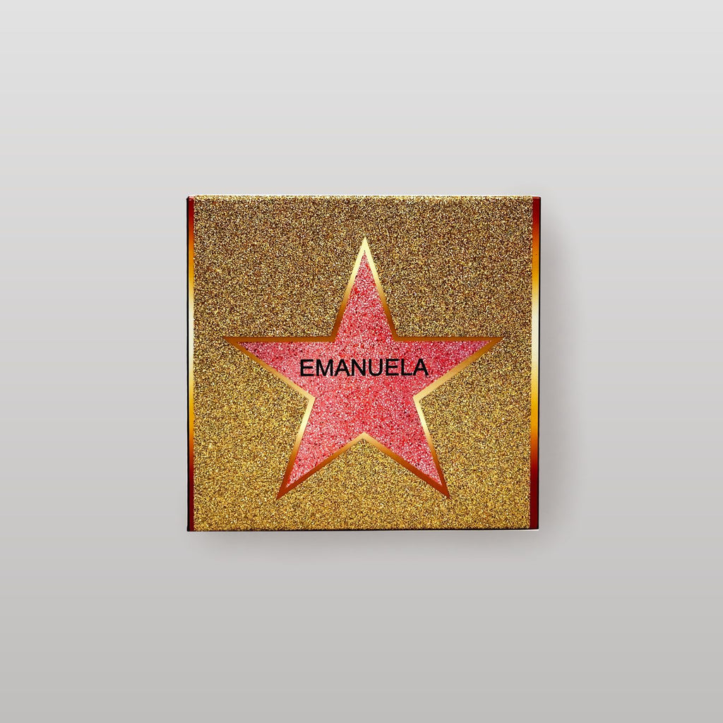 Glitzer-Magnetbox gold mit Stern - Walk of Fame