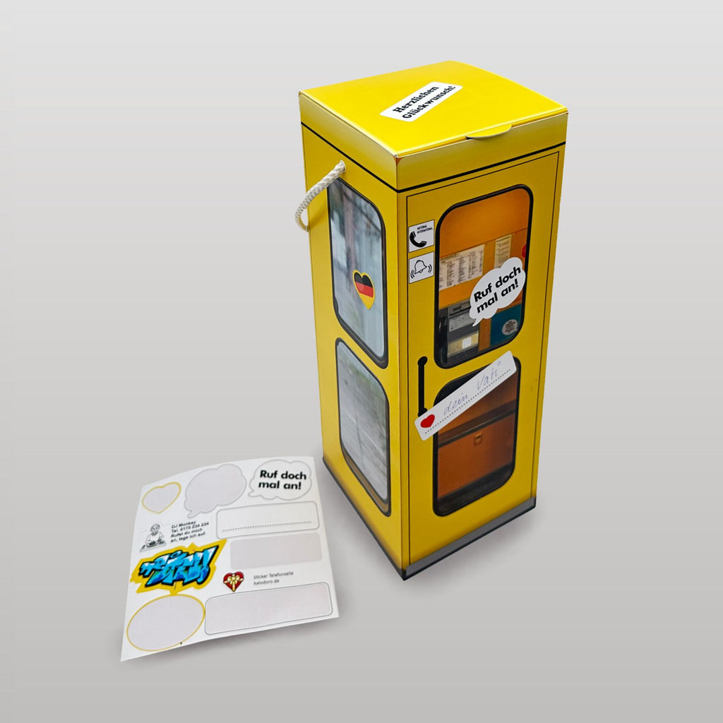 Geschenkbox für Flaschen - Telefonzelle Deutschland