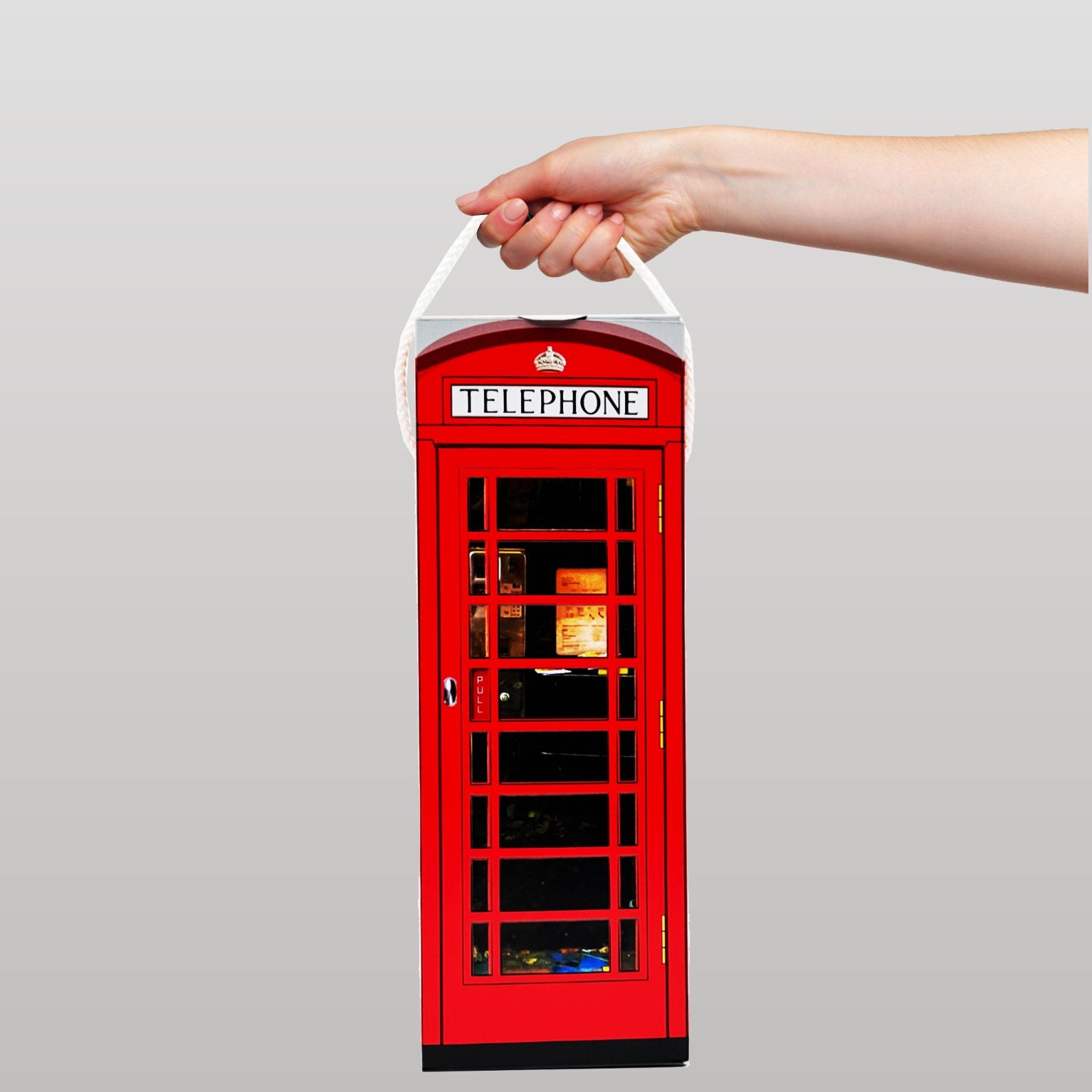 Geschenkbox für Flaschen - Telefonzelle Großbritannien