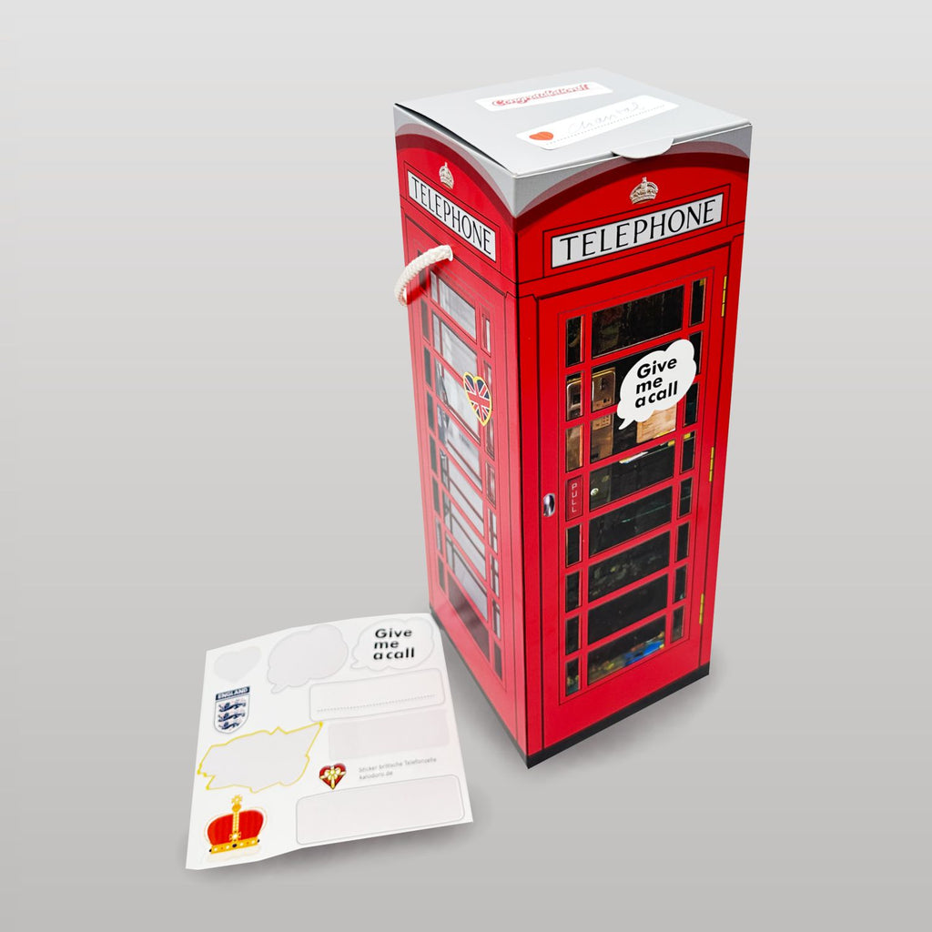 Geschenkbox für Flaschen - Telefonzelle Großbritannien