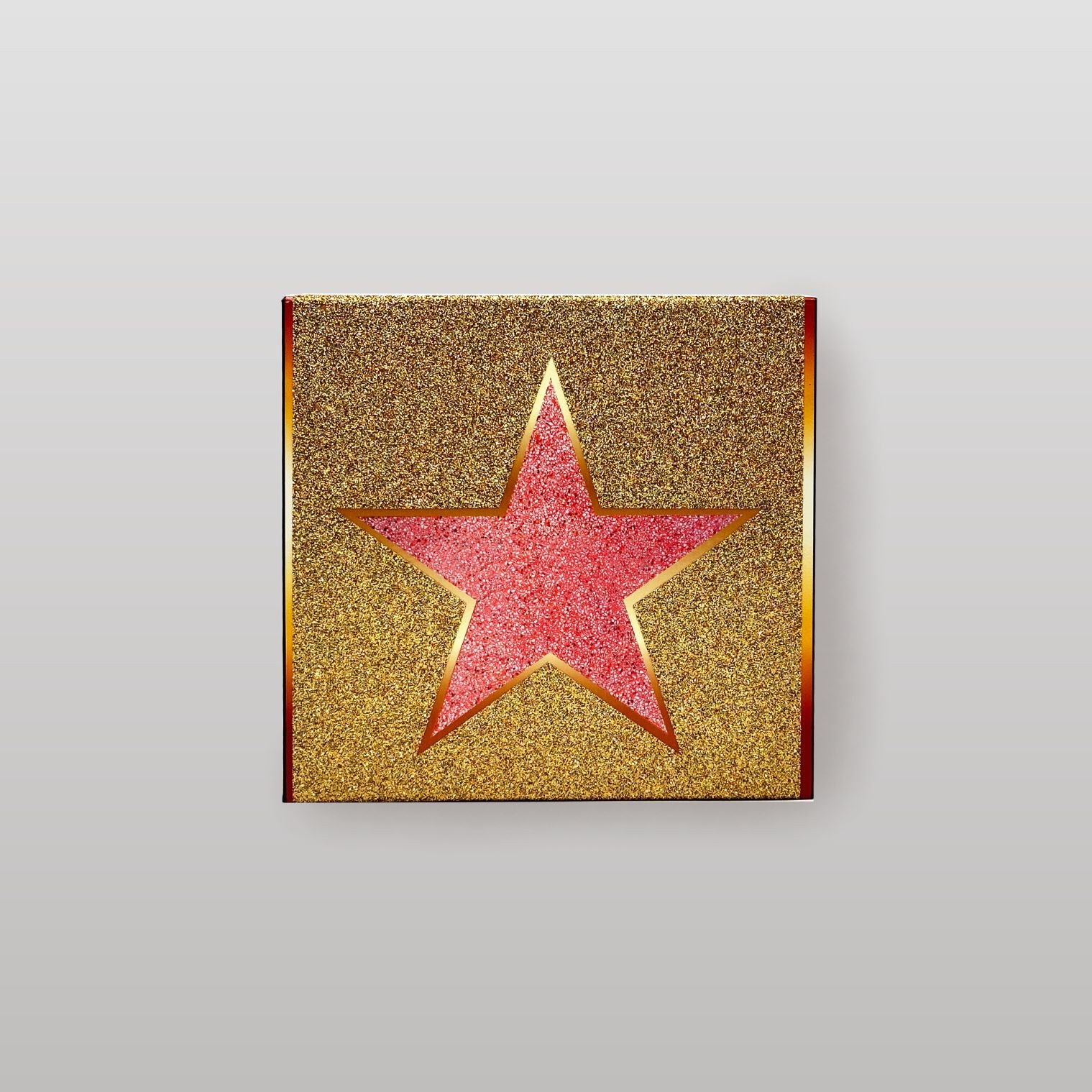 Glitzer-Magnetbox gold mit Stern - Walk of Fame