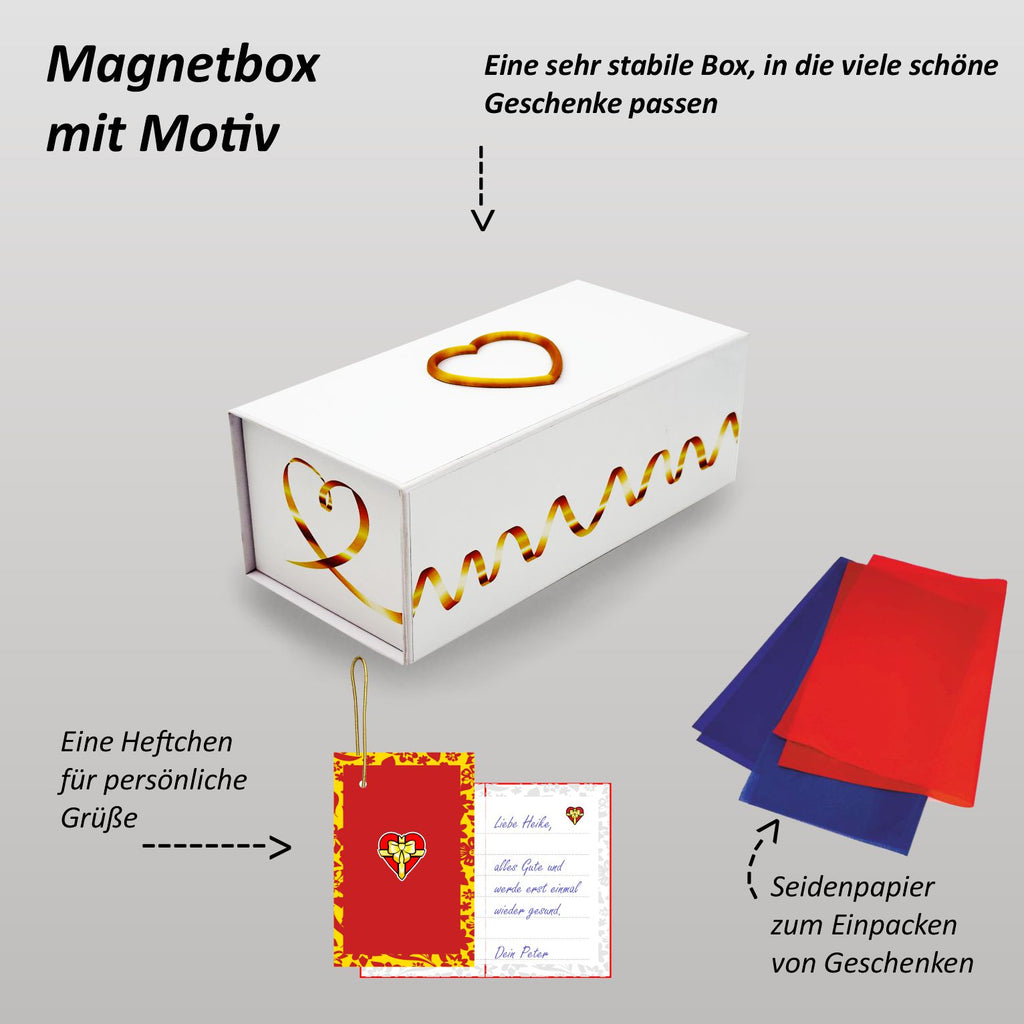 Magnetbox weiß mit 3D Herz