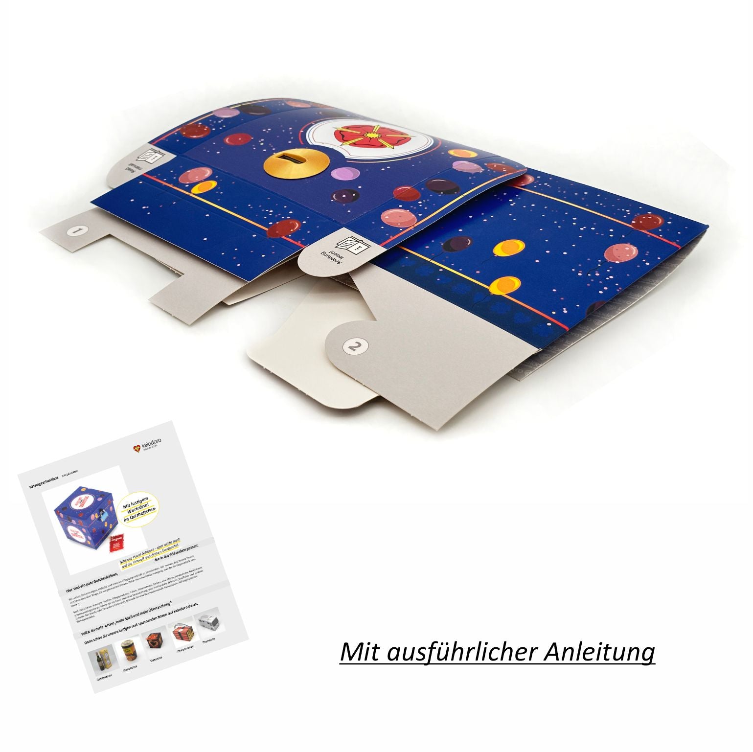 Schlossbox mit Schlüssel Geburtstag Lippische Rose